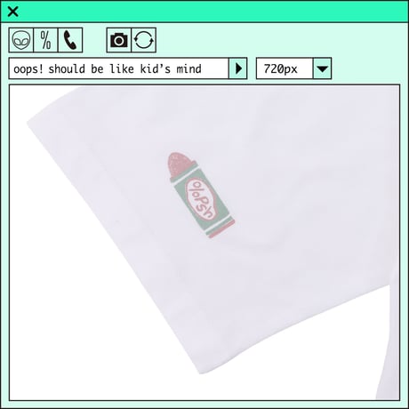 %psh retro crayon art Tee　/　OPS-2206 PINK