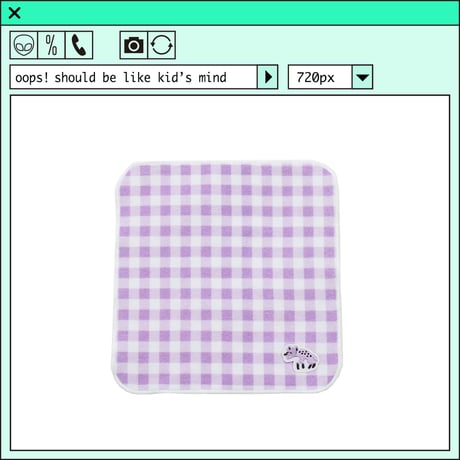 %psh Hyena face towel　/　OPS-2405 PURPLE