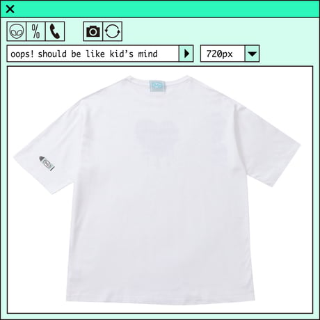 %psh retro crayon art tee　/　OPS-2303 BLACK