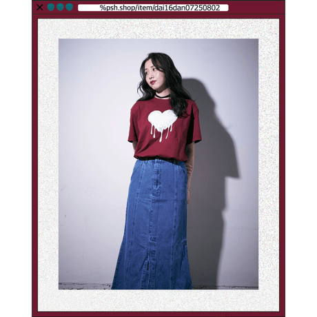 %psh heart tee　/　OPS-2502 WHITE