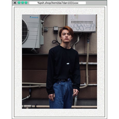 %psh crayon patch long sleeve tee　/　OPS-WA002 WHITE