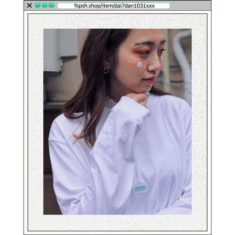 %psh crayon patch long sleeve tee　/　OPS-WA002 BLACK
