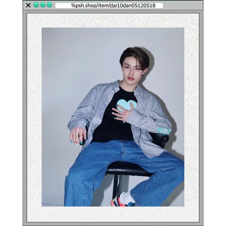 %psh crayon long sleeve shirt　/　OPS-2301 BEIGE PURPLE
