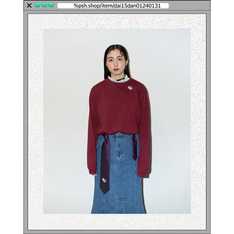 %psh Hyena long sleeve tee　/　OPS-2402 BURGUNDY