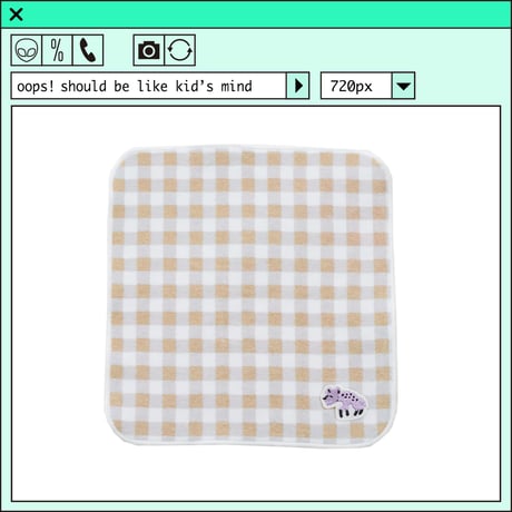 %psh Hyena face towel　/　OPS-2405 BEIGE