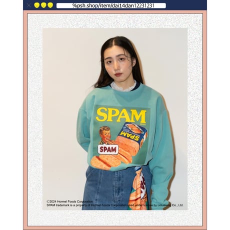 ％psh SPAM® Brand bandana　/　SPA-OPS2404 NAVY
