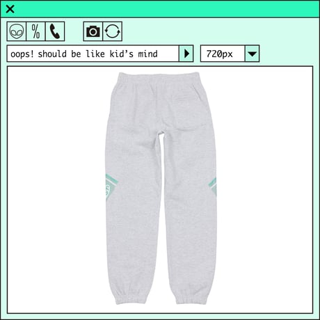 %psh crayon sweat pants 　/　OPS-2309 ASH