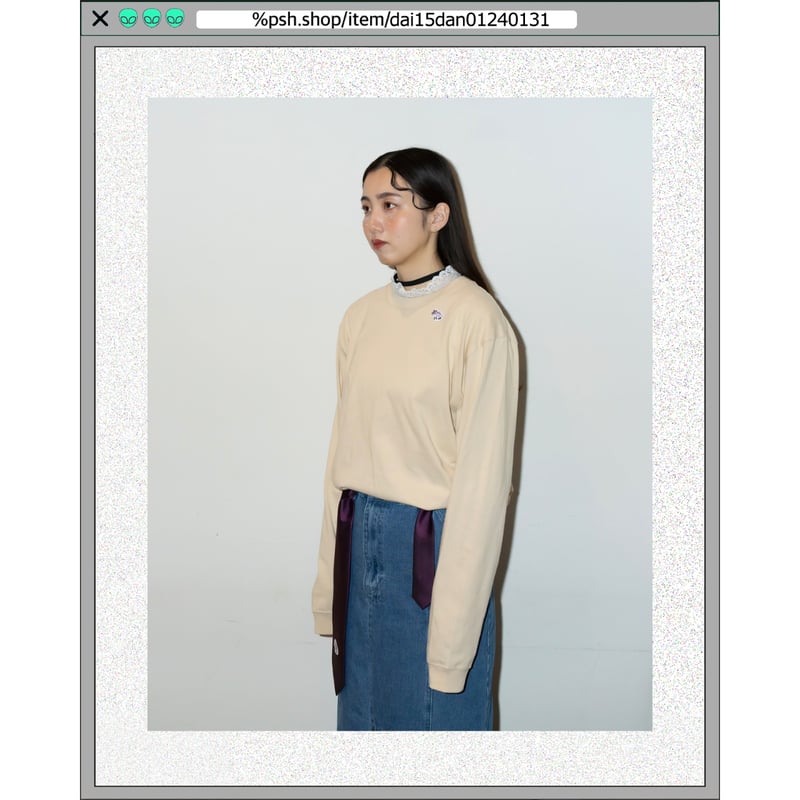 psh Hyena long sleeve tee / OPS-2402 WHITE | ％