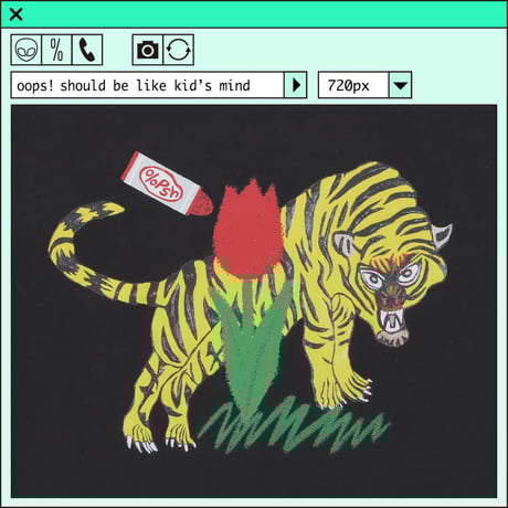 %psh NYANTARO long sleeve tee  (ジミー大西【POPOUT】コラボ)　/　JO-OPS2202 BLACK