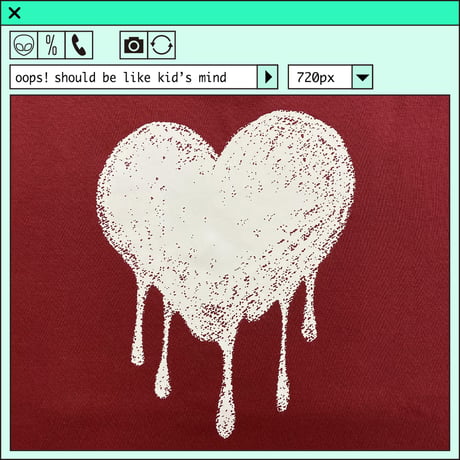 %psh heart tee　/　OPS-2502 BURGUNDY
