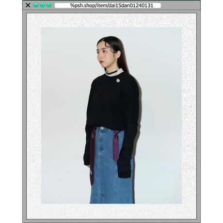 %psh Hyena long sleeve tee　/　OPS-2402 BLACK