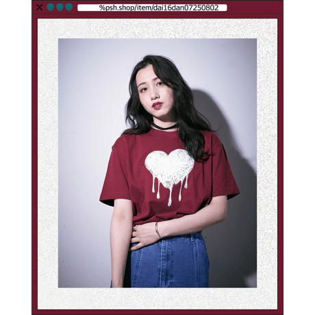 %psh heart tee　/　OPS-2502 WHITE