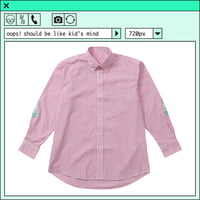 %psh crayon long sleeve shirt　/　OPS-2305 MINT RED