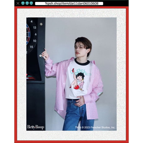 %psh Betty Boop™ ringer tee / BEB-OPS2301 RED