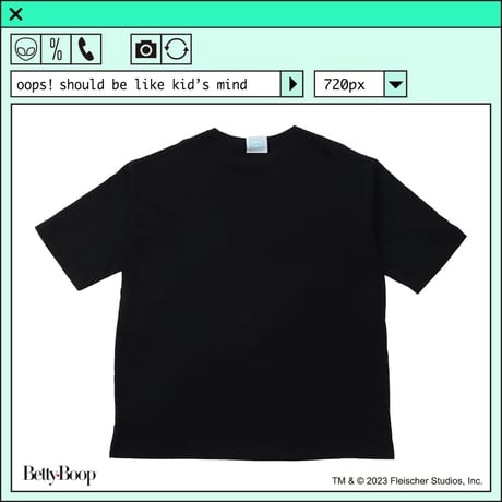 %psh Betty Boop™ Hyena tee / BEB-OPS2302 BLACK