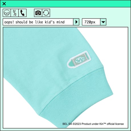 %psh Kiri™ long sleeve tee　/　KIR-OPS2301 PASTEL EMERALD