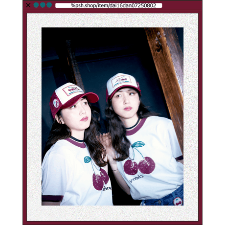 %psh cherry cap　/　OPS-2503 BLACK×WHITE