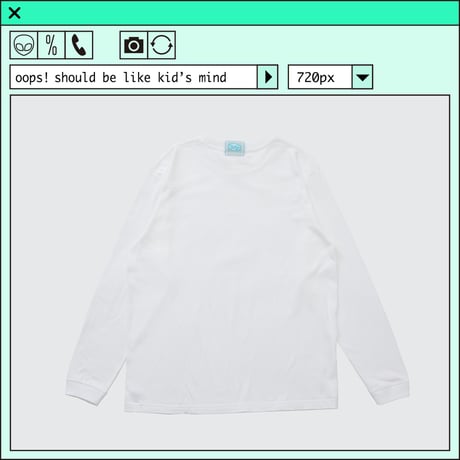 %psh Hyena long sleeve tee　/　OPS-2402 WHITE