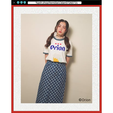 ％psh Orion Beer ringer tee　/　OR-OPS2401 NATURAL×DENIM