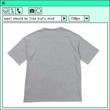 %psh smiley lucky tee　/　SF-OPS2201 MIX GREY