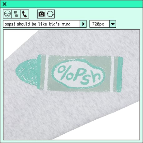 %psh crayon half zip sweat 　/　OPS-2308 ASH