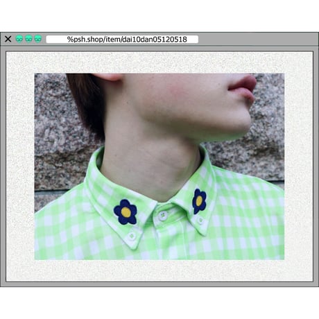 %psh retro flower polo shirt　/　OPS-2302 LAVENDER