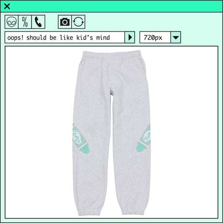 %psh crayon sweat pants 　/　OPS-2309 ASH