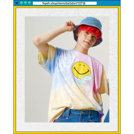 %psh smiley tie dye tee　/　SF-OPS2202 ONE COLOR