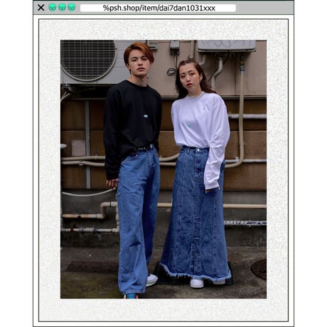 %psh crayon patch long sleeve tee　/　OPS-WA002 BLACK