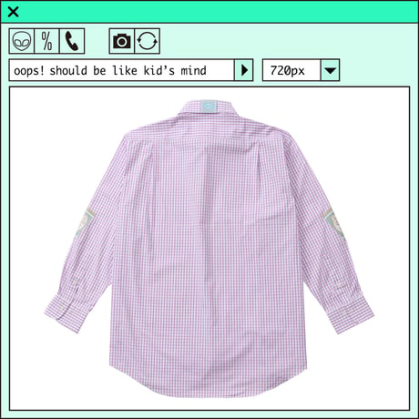 %psh crayon long sleeve shirt　/　OPS-2301 BEIGE PURPLE