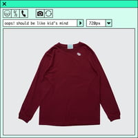 %psh Hyena long sleeve tee　/　OPS-2402 BURGUNDY