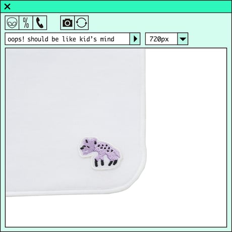 %psh Hyena face towel　/　OPS-2405 PLAIN COLOR