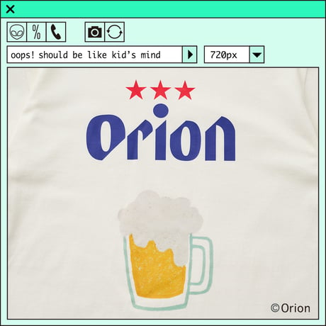 ％psh Orion Beer ringer tee　/　OR-OPS2401 NATURAL×DENIM