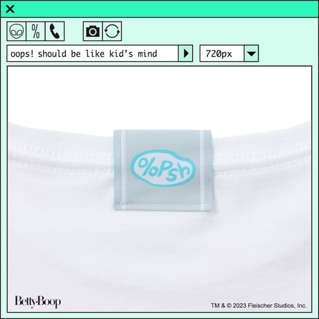 %psh Betty Boop™ Hyena tee / BEB-OPS2302 WHITE