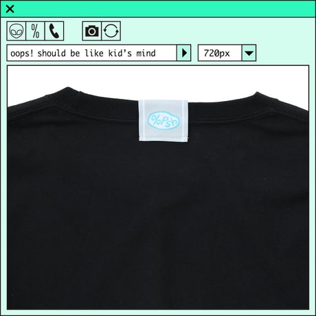 %psh crayon patch long sleeve tee　/　OPS-WA002 BLACK