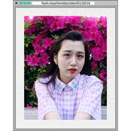 %psh retro flower polo shirt　/　OPS-2302 LAVENDER