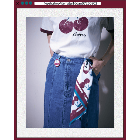 %psh cherry bandana　/　OPS-2504 BURGUNDY