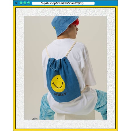 %psh smiley knapsack　/　SF-OPS2205 DENIM
