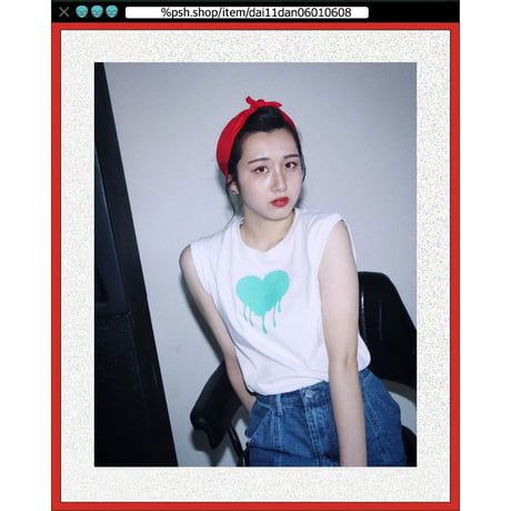 %psh retro crayon art sleeveless shirt　/　OPS-2304  BLACK