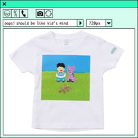 %psh wanikun kids tee  (ジミー大西【POPOUT】コラボ)　/　JO-OPS2203 WHITE