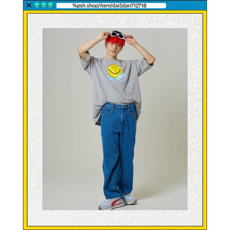 %psh smiley lucky tee　/　SF-OPS2201 SAND BEIGE