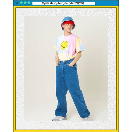 %psh smiley tie dye tee　/　SF-OPS2202 ONE COLOR