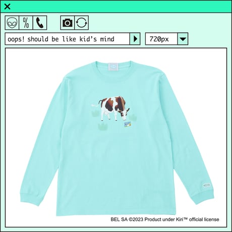 %psh Kiri™ long sleeve tee　/　KIR-OPS2301 PASTEL EMERALD