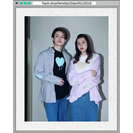 %psh crayon long sleeve shirt　/　OPS-2301 BLACK GREEN