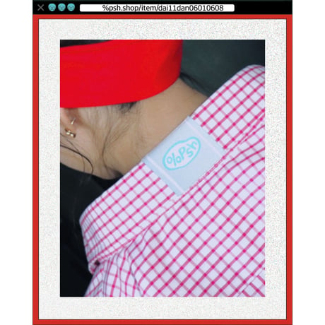 %psh crayon long sleeve shirt　/　OPS-2305 MINT RED