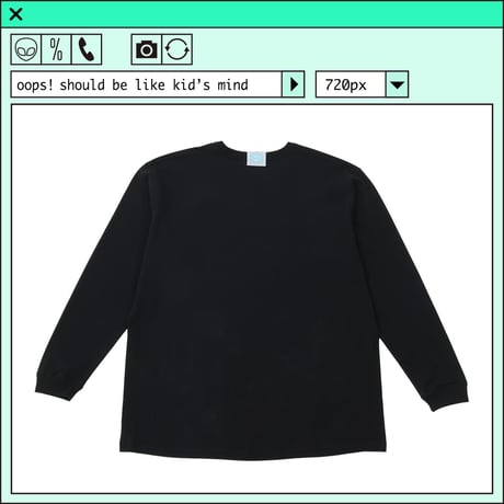 %psh HeM long sleeve tee　/　HM-OPS2201 BLACK