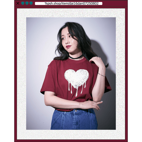 %psh heart tee　/　OPS-2502 BURGUNDY