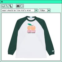 %psh crayon peach raglan tee　/　OPS-2306 WHITE IVY GREEN