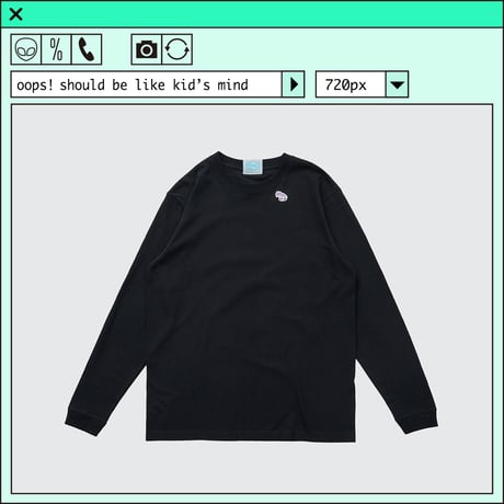 %psh Hyena long sleeve tee　/　OPS-2402 BLACK