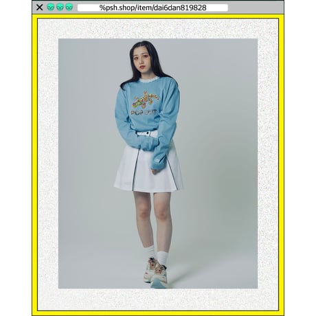 %psh WANIKUN long sleeve tee (ジミー大西【POPOUT】コラボ) 　/　JO-OPS2201 WHITE